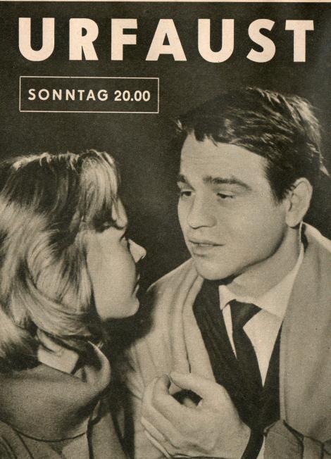 Foto: Waltraut Denger; “Funk und Fernsehen der DDR”, Nr. 14/1961, Seite 14; im Bild: Monika Lennartz und Hilmar Thate.