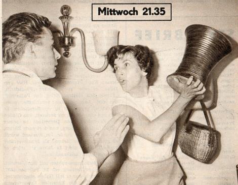 Foto: “Funk und Fernsehen der DDR”, Nr. 39/1960, Seite 17; im Bild: Claus Jurichs und Brigitte Krause