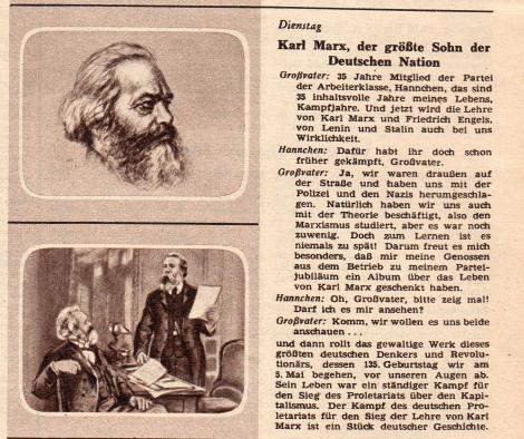 Ein Ausschnitt aus der Zeitschrift “Unser Rundfunk”, Nr. 19/1953, Seite 8, der aus Anlass der Erstausstrahlung dieser Fernsehsendung abgedruckt wurde.