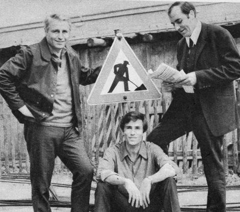 Film: “Funk und Fernsehen der DDR”, Nr. 23/1969, Seite 13; im Foto von links: Horst Schön, Eckhard Bilz und Dietmar Richter-Reinick.