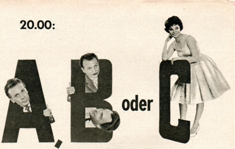 Foto: „Funk und Fernsehen der DDR“, Nr. 43/1961, Seite 20; im Bild von links: Rolf Herricht, Hans-Joachim Preil und Eva Neitzel.